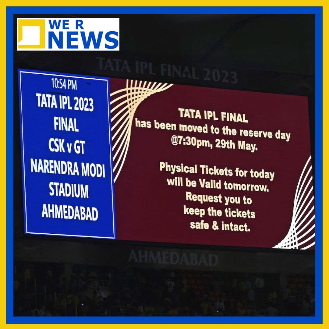 IPL2023 Final Reserve Day Narendra Modi Stadium Ahmedabad Gujarat Titans Chennai Super Kings Final Match